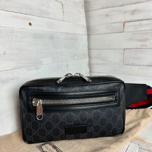 Gucci GG Supreme Canvas Belt Bumbag Black